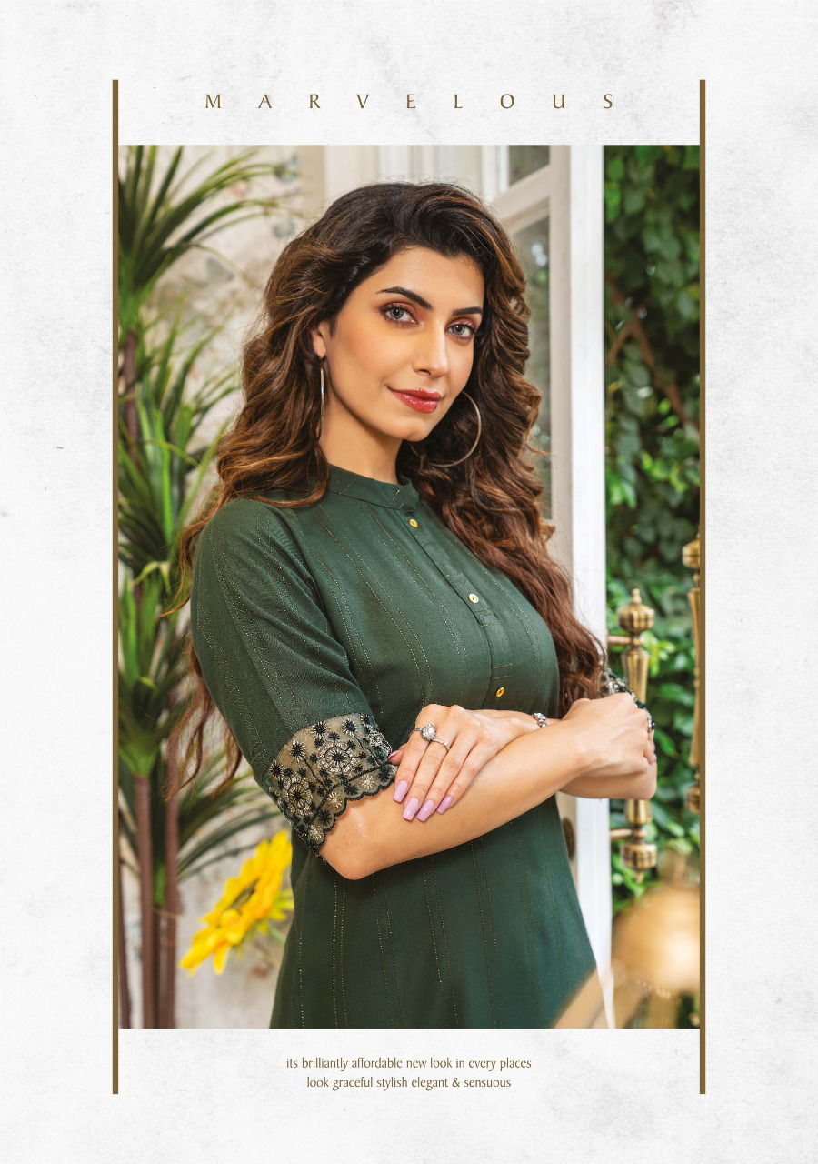 Wanna Tanvi 3 New Fancy Wear Rayon Embroidery Fancy Kurti Collection
